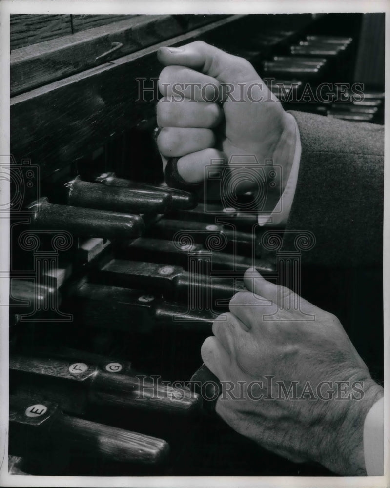 1957 Variation og Touch and Guards worn to protect the hands. - Historic Images