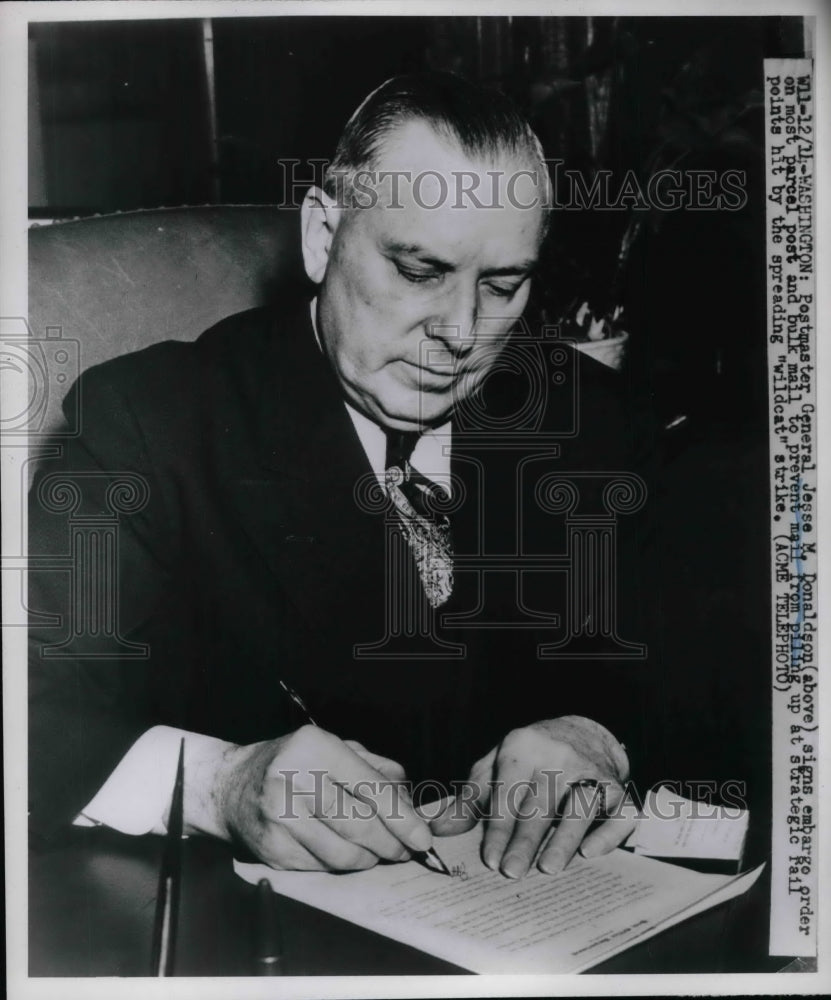 1950 Press Photo Postmaster General Jesse M. Donaldson in D.C. - nea66560 - Historic Images