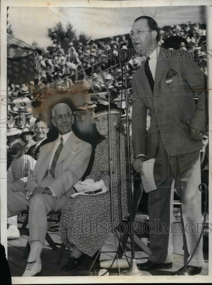 1940 Press Photo St Louis, Mo. RM Dodrill, Dr Francis Townsend & wife - Historic Images