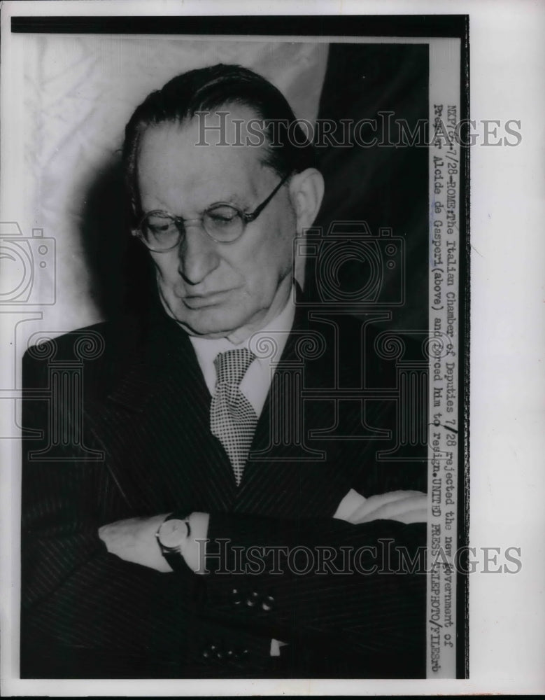 1953 Press Photo Italian Premier Alcide de Gasperi - nea66611-Historic Images