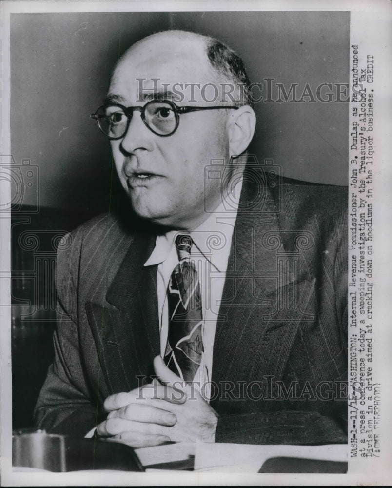 1951 IRS Commissioner John B. Dunlap in D.C.  - Historic Images