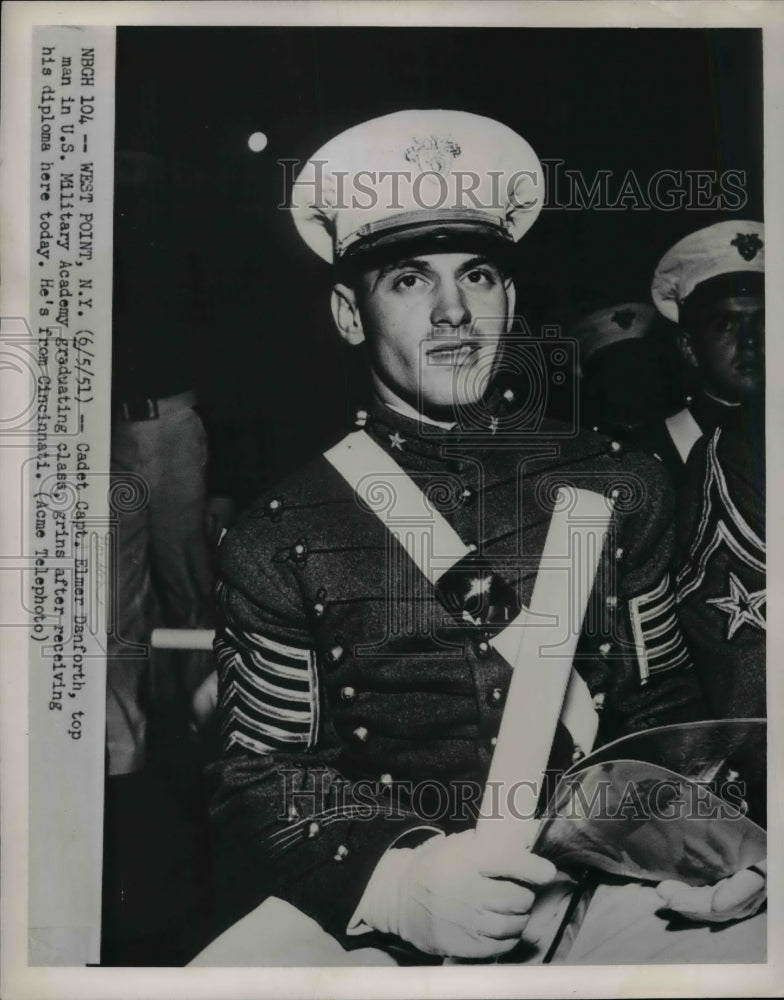 1951 Cadet Capt.Elmer Danforth,top man in U.S Military Academy Class - Historic Images