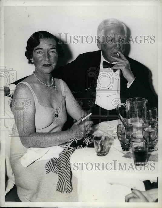 1936 Press Photo Mr sStanley Gensler & Thomas Chadbourne in Palm Beach, Fla. - Historic Images