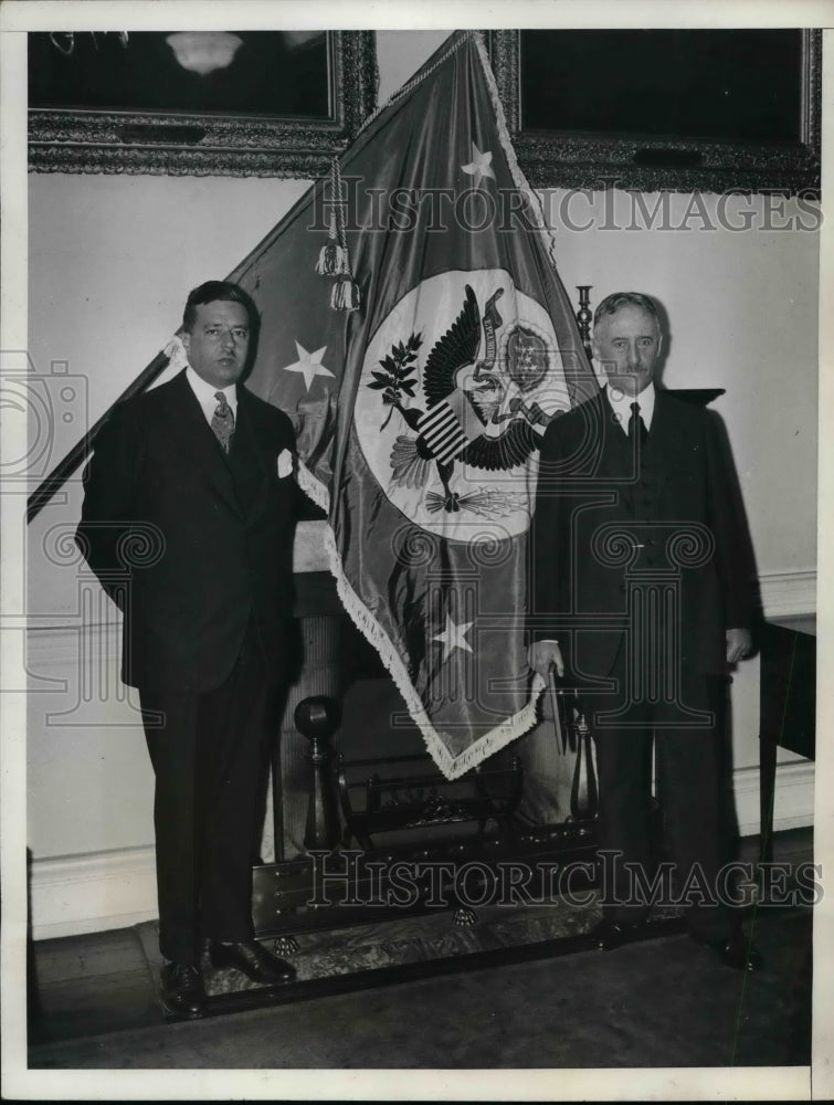 1933 Ex Sec of State Henry Stimson &amp; Francis White  - Historic Images