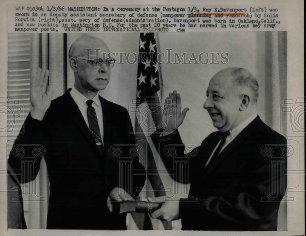 1966 Roy KDavenport sworn in as dep asst defense sec by S Horowitz - Historic Images