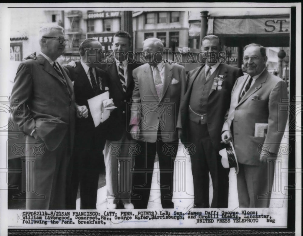1956 Sen James Duff, Geo Bloom,Wm Livengood,Geo Hafer, G Diekin - Historic Images