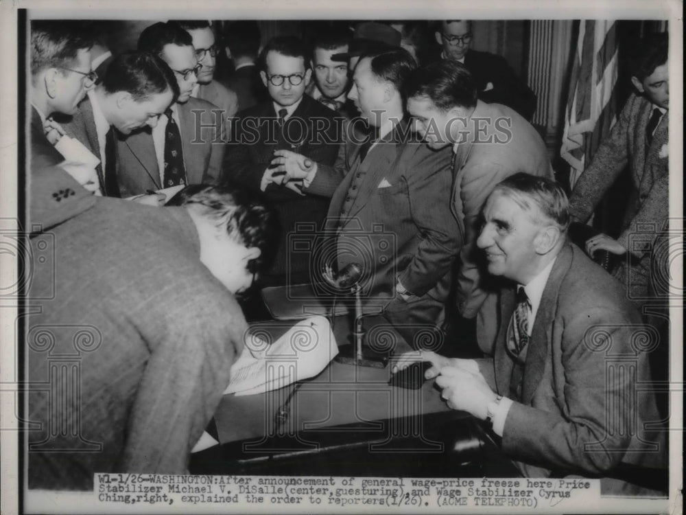 1951 Press Photo Price Stabilizer Michael DiSalle &amp; Cyrus Ching - nea66920 - Historic Images