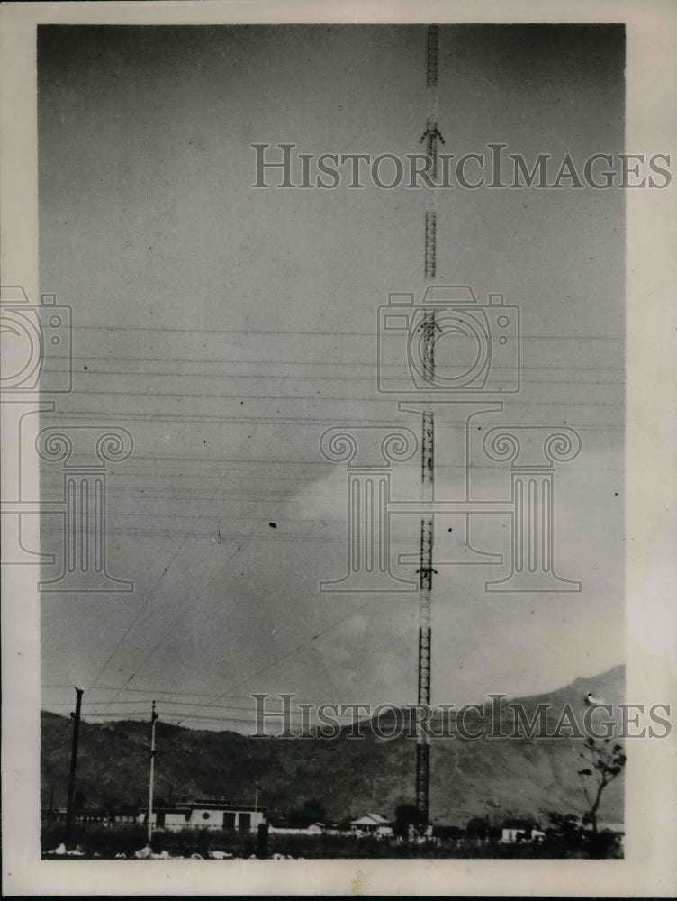 1936 Press Photo Rio De Janeiro Radio Station Broadcast Tower - Historic Images