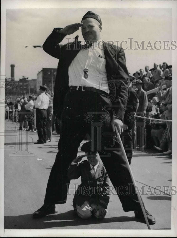 1941 Bob Hemphill, John Spare Watching American Legion Parade - Historic Images