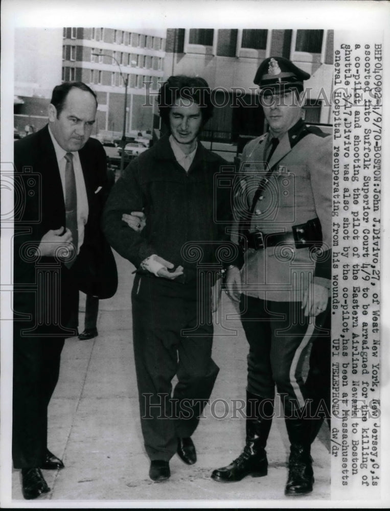 1970 John J. Divivo Arraigned For Eastern Airlines Shooting - Historic Images