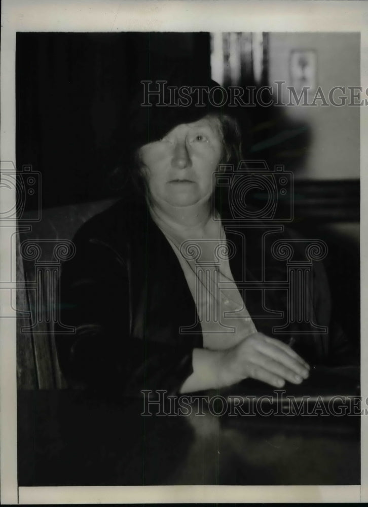 1935 Press Photo Mrs. Mary Jensen Charged With Death of Philip Le Dain, New York - Historic Images