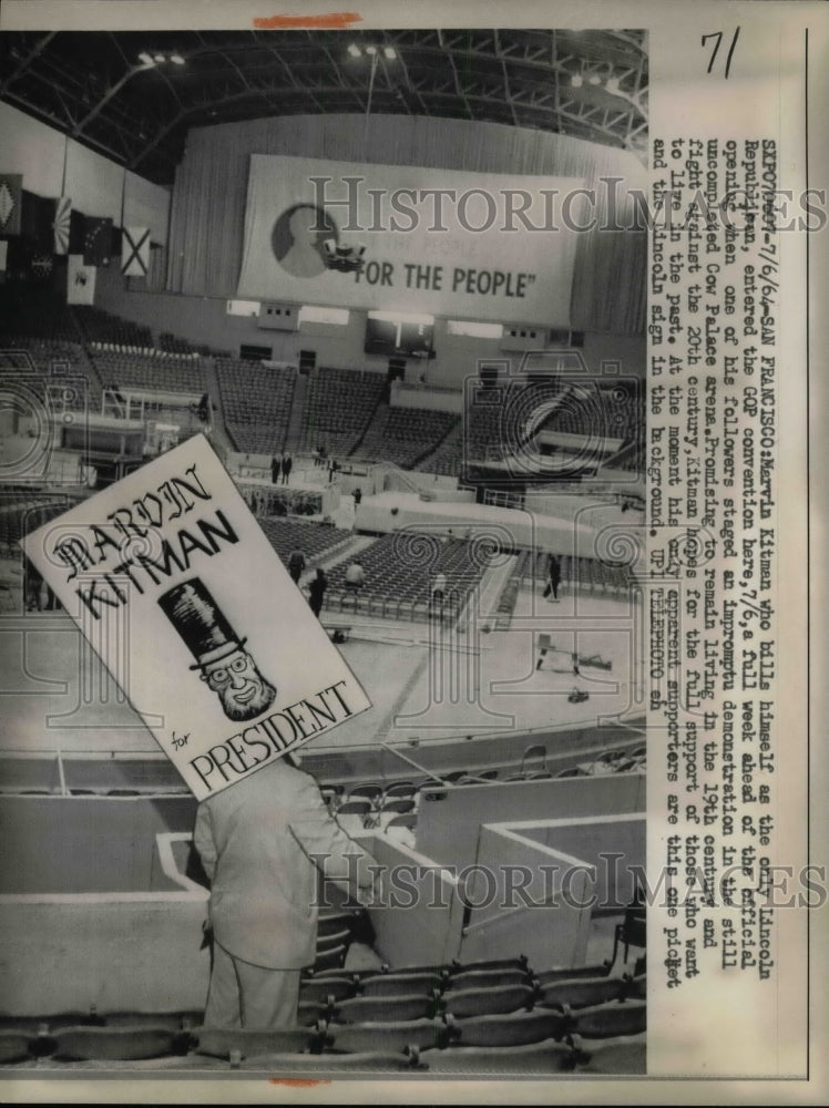 1964 Marvin Kitman Demonstration at Cow Palace Arena  - Historic Images