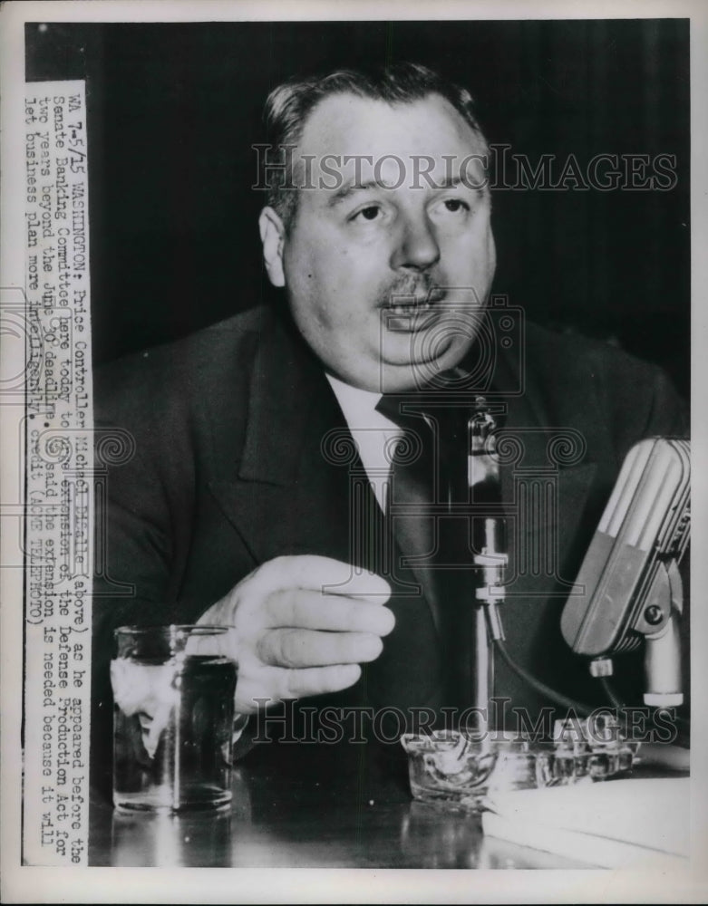 1951 Michael DiSalle, Price Controller, US Defense Production Act - Historic Images