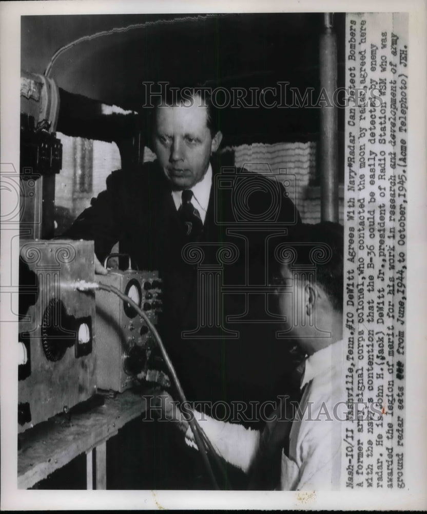 1949 Press Photo John H. DeWitt, Jr., Former Army Signal Corps Colonel - Historic Images