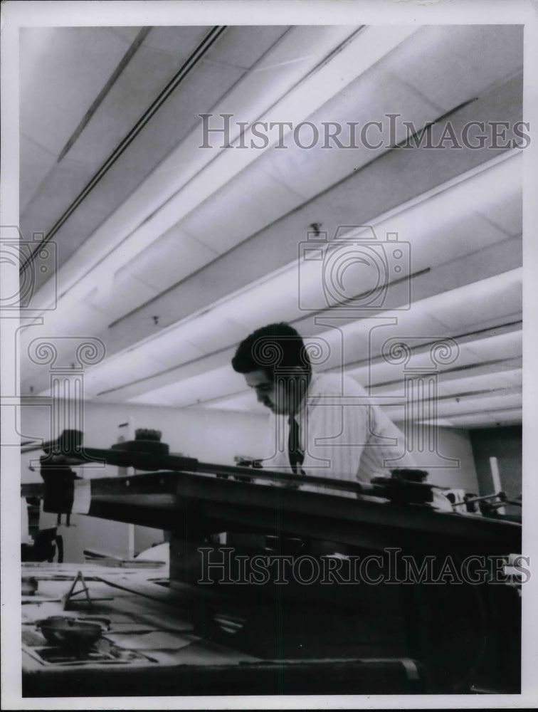 1969 View of Interior Workroom Made of Fiberglass  - Historic Images