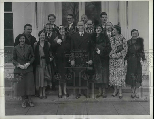 1932 Irish Minister to US Michael McWhite & acting troupe - Historic Images