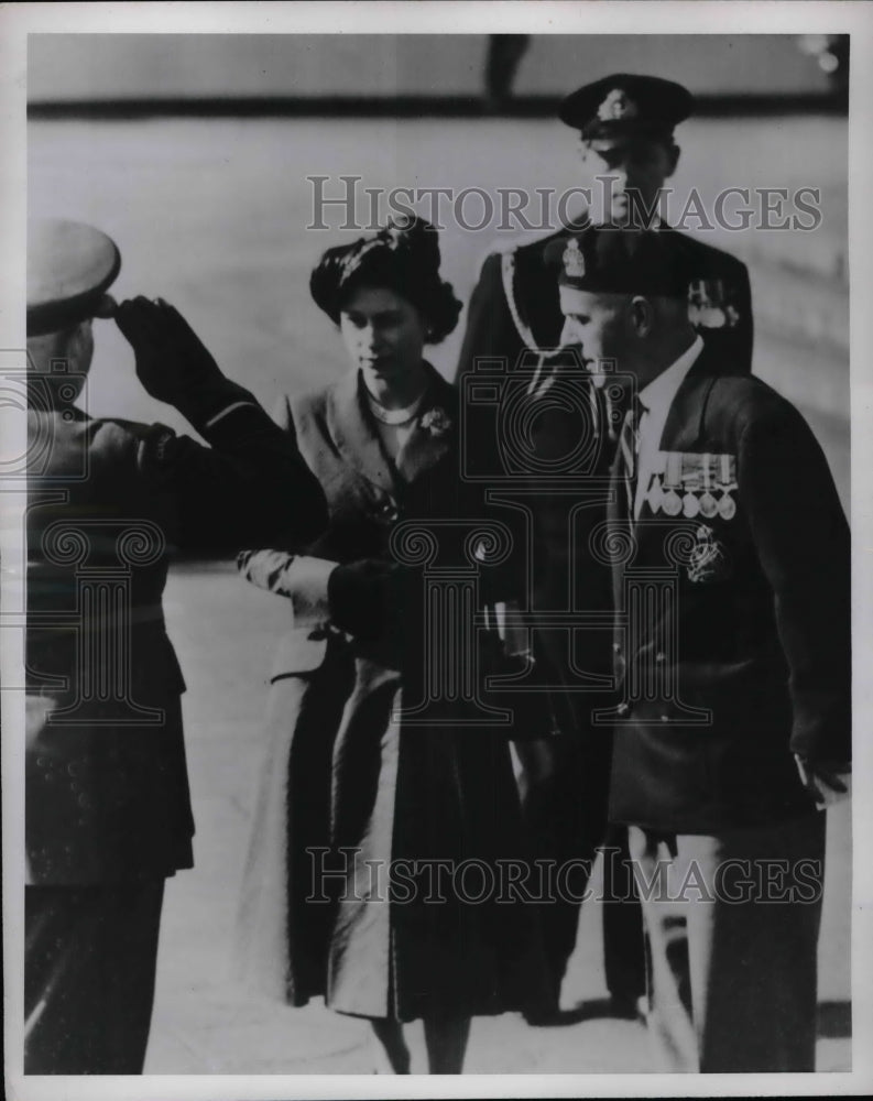 1951 Princess Elizabeth Air Chief LS Broadner Prince Phillip Canada - Historic Images