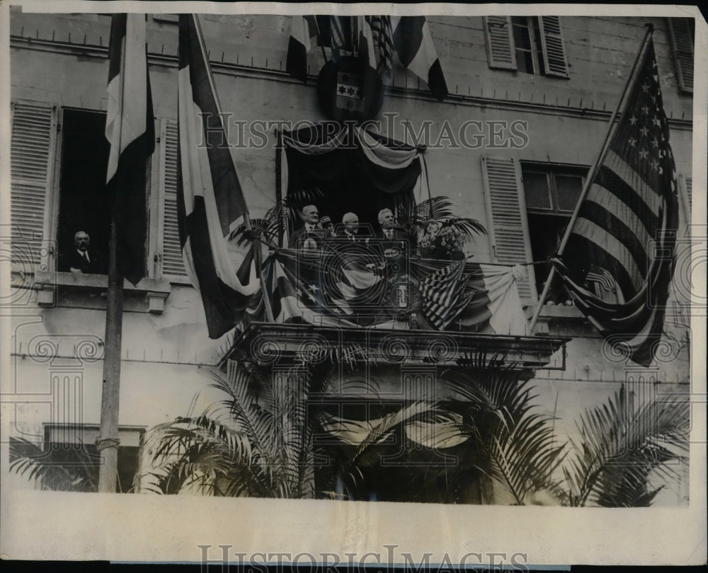 1927 Press Photo General Porshing, Howard Savage, Mrs. A, MacCauley - Historic Images