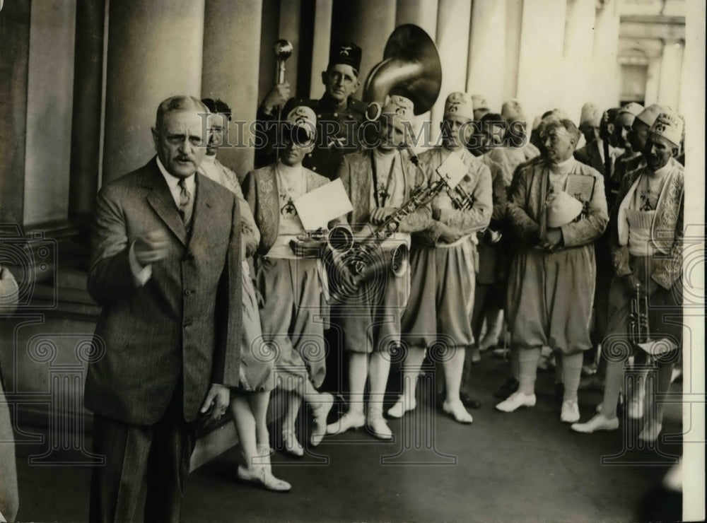 1923 Group Serenades General Pershing At War Department  - Historic Images