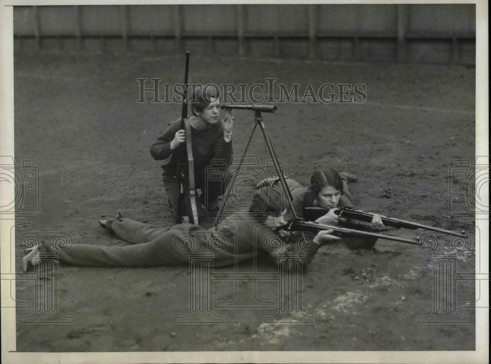 1931 Drexel Institute Students Prepare For Shooting Match - Historic Images