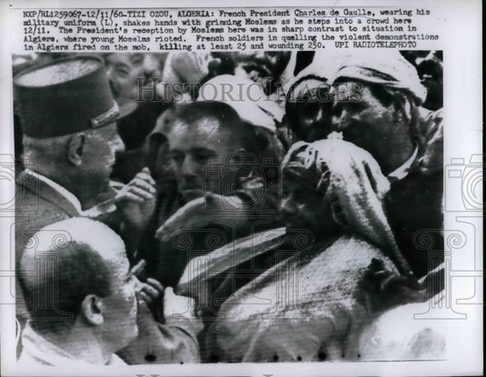 1960 Press Photo French President Charles deGualle - nea67684 - Historic Images