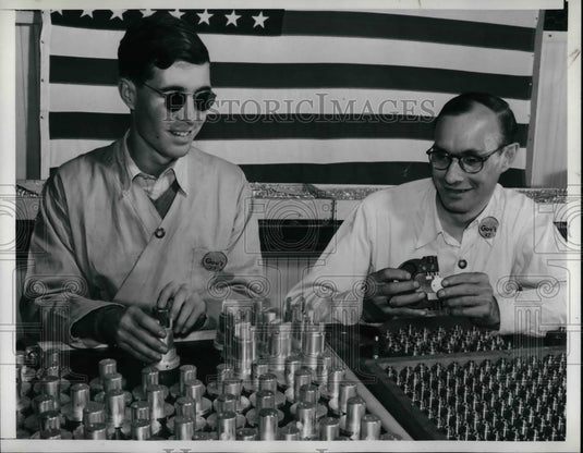 1942 Jim Burns, Charles E. Limerick, Blind Inspectors Army Ordinance - Historic Images