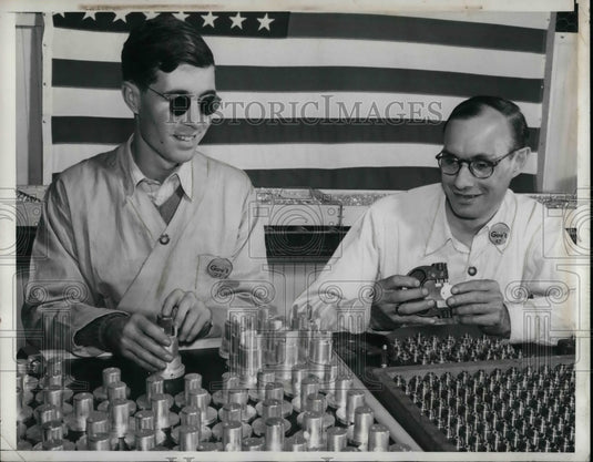 1942 Jim Burns, Charles E. Limerick, Bombs at Grayson Heat Control - Historic Images