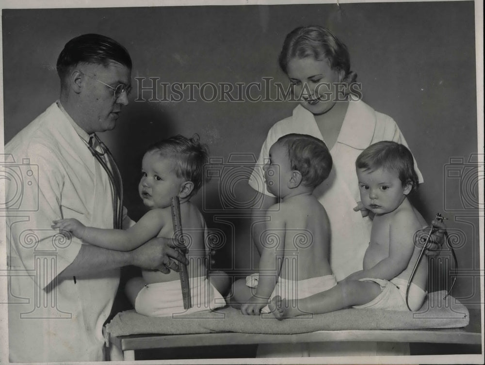 1931 Press Photo Dr. Charles Wood, Nurse Mary Mailer, Jimmie Lee Johnson - Historic Images