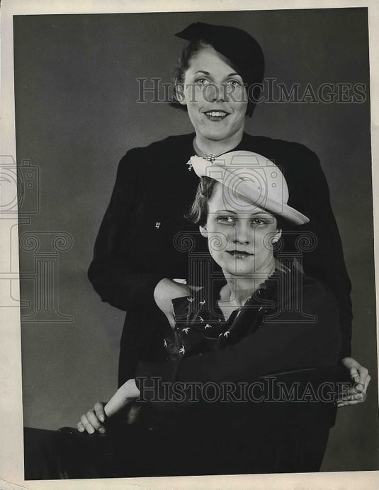 1935 Miami Univ. Pearl Kirschaner & Ethel Gresham  - Historic Images