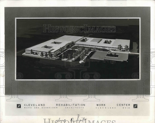 1965 Layout plan for Vocational & Rehab center in Cleveland, Ohio - Historic Images