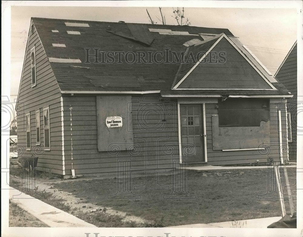1953 Construction of a home in Cleveland, Ohio  - Historic Images