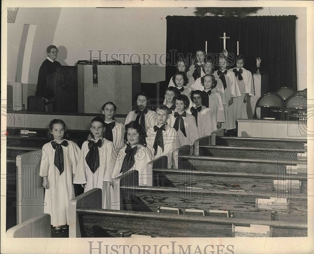 1950 Jr Choir of Immanuel Church of Shaker Hgts, Ohio  - Historic Images