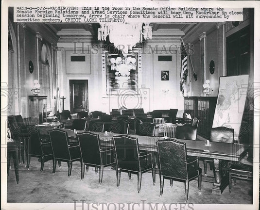 1951 Room in Senate office building in D.C.  - Historic Images