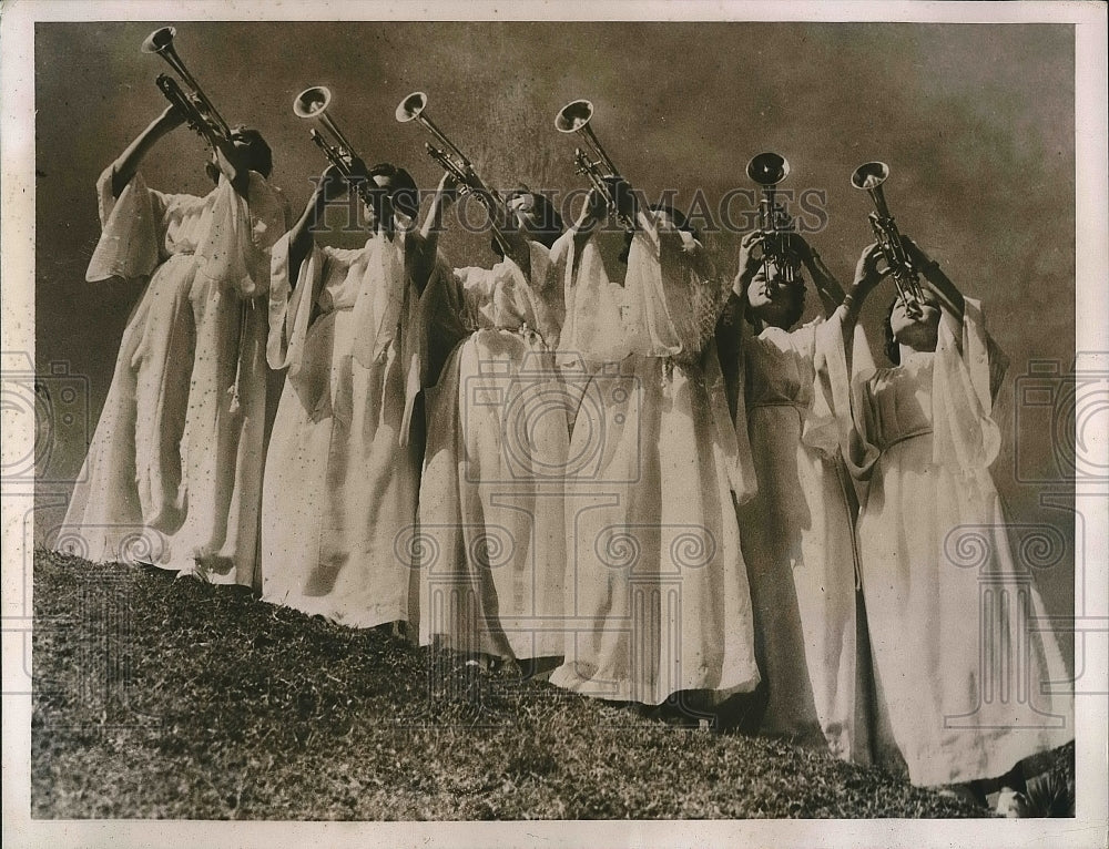 1935 Press Photo Easter celebration in LA, Cal. Milligan,Williams,Murphy,Kennely - Historic Images