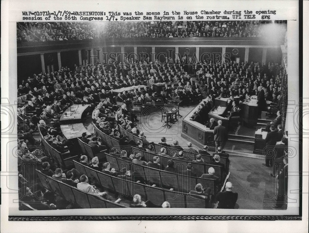 1959 View of D.C.Senate House Chamber from the Gallery  - Historic Images
