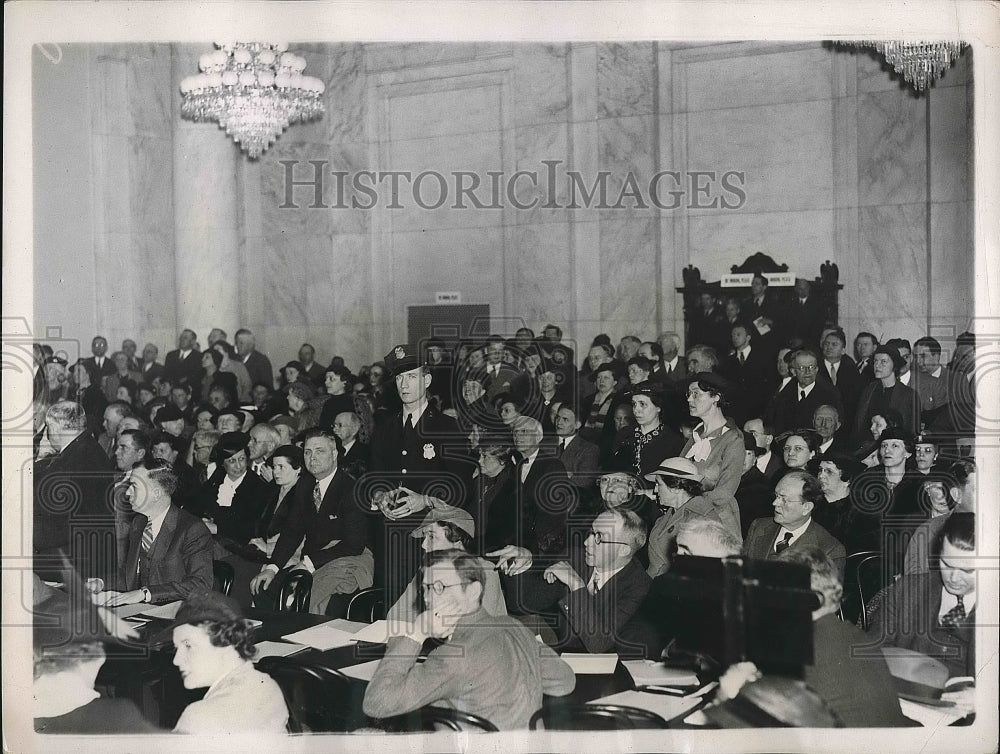 1937 Press Photo View of D.C.Senate Judiciary Chamber from the Gallery-Historic Images