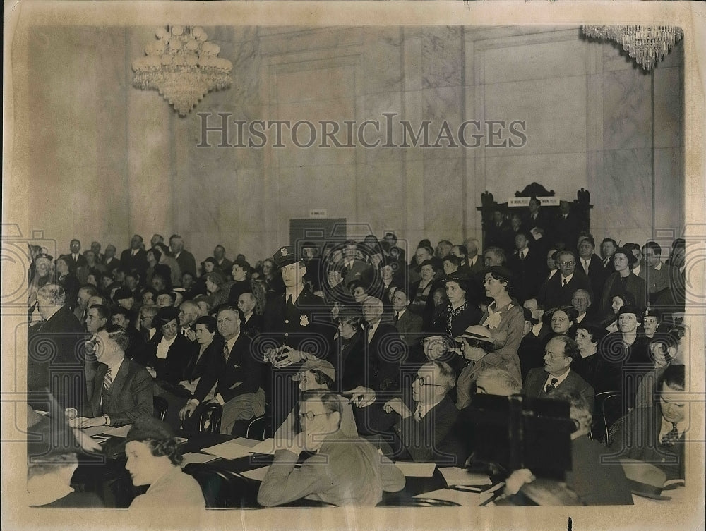 1937 Press Photo View of D.C.Senate Judiciary Chamber from the Gallery - Historic Images
