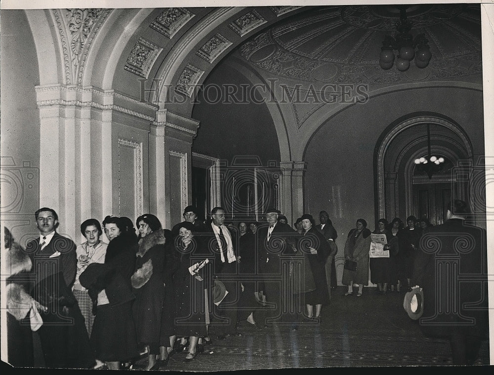 1933 D.C.Senate Gallery crowds in the hall  - Historic Images