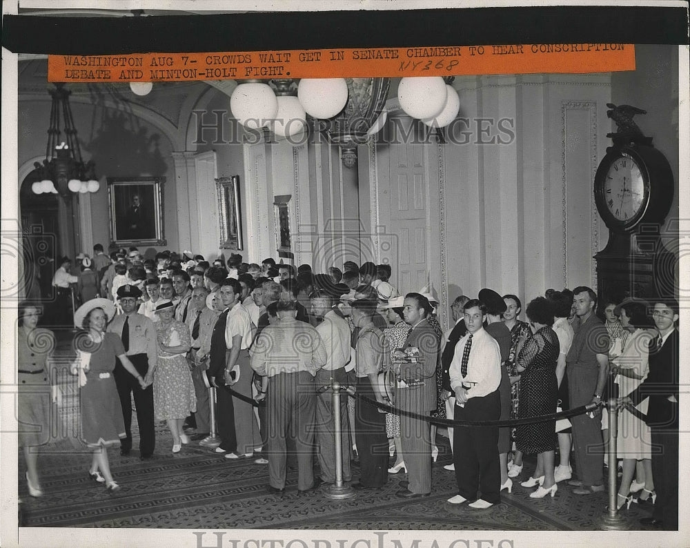 1940 D.C.Senate Gallery crowds in the hall  - Historic Images