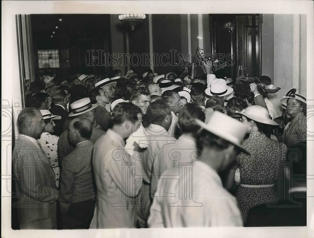 1938 Press Photo Crowd at hearing room of Senate Office Building - nea68137 - Historic Images