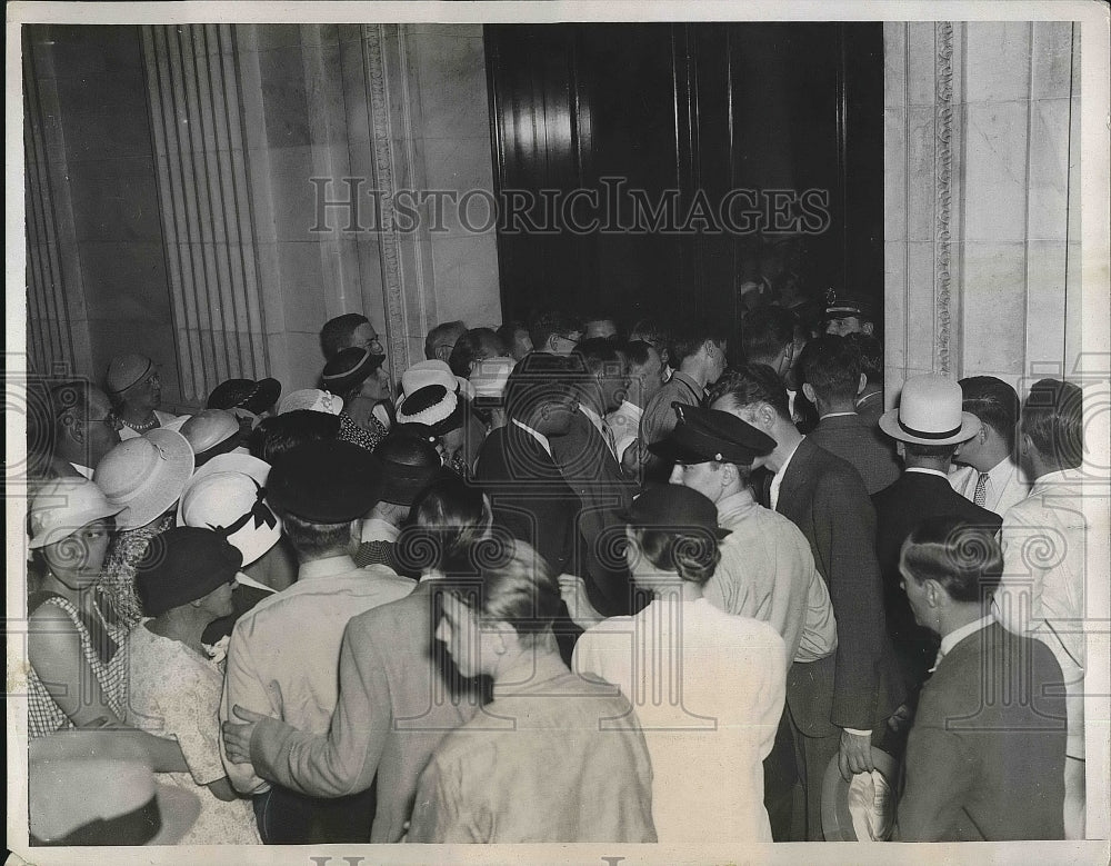 1934 Press Photo Crowd at Public Hearing of Rexford G. Tugwell in Washington, DC - Historic Images