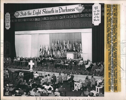 1951 Press Photo 8th World Congress of Baptist World Alliance in Cleveland - Historic Images