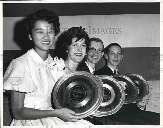 1961 Carol Agata, Briony Sharmon, J. Quill, W. Mays, Script Contest - Historic Images