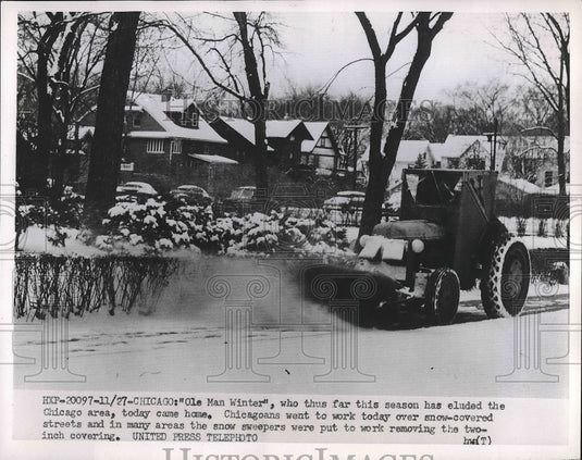 1953 Press Photo Snowstorm in Chicago - nea68226 - Historic Images