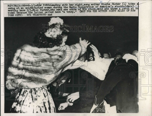 1959 Press Photo Gloria Parker Radio Corporation of America's Stockholders - Historic Images