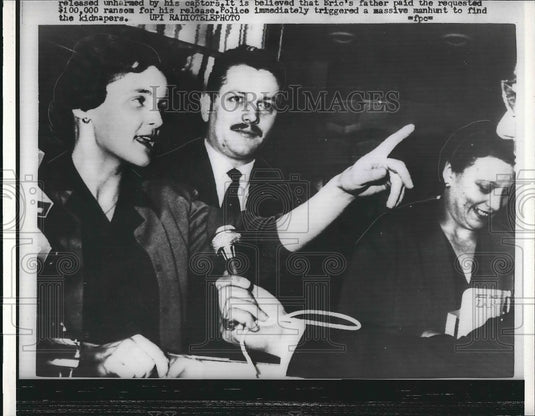 1960 Mr & Mrs Roland Peugeot ask for kidnapped son to be returned - Historic Images