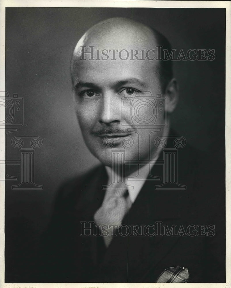 1943 Press Photo Portrait of Scientist Dr. Allan Bates on Mission to Brazil - Historic Images