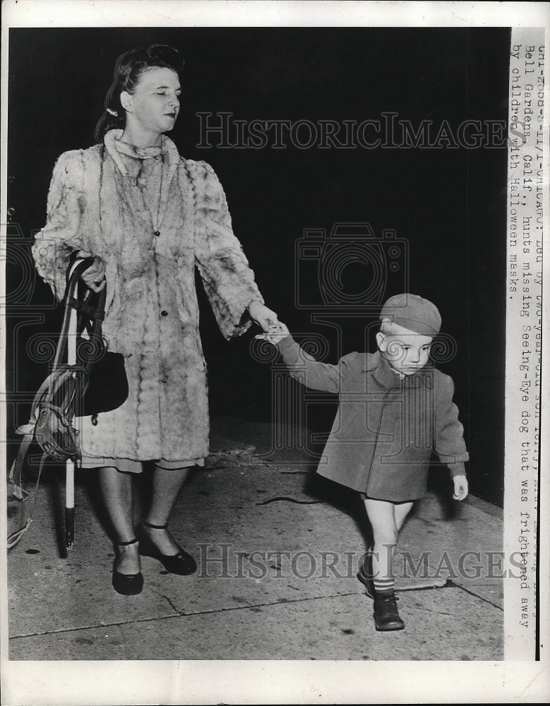 1948 Mrs Dorothy Biery &amp; Son Terry Age 2  - Historic Images