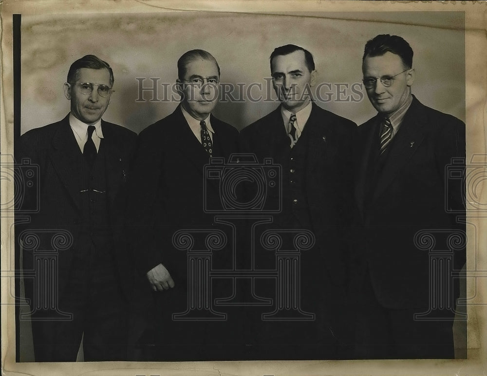 1939 Press Photo Julius Keinley,Bill Deggau,Henry Ablgriun and Ralph Hill. - Historic Images