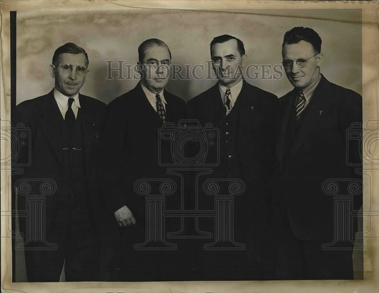 1939 Press Photo Julius Keinley,Bill Deggau,Henry Ablgriun and Ralph Hill. - Historic Images